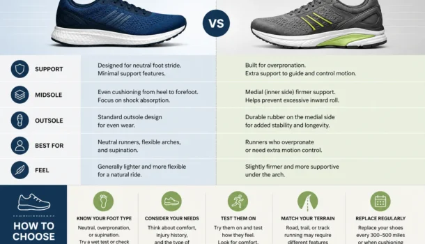 Neutral vs Stability Running Shoes: Key Differences and How to Choose